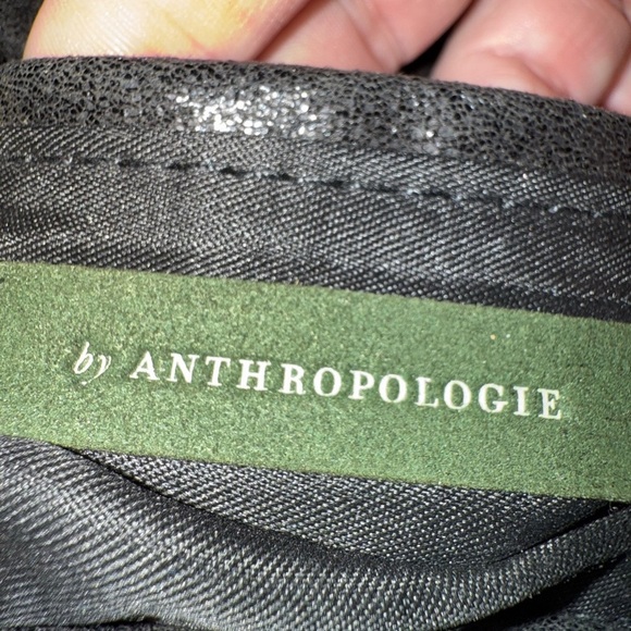 - ANTHROPOLOGIE JORY RUFFLE BLACK CLUTCH WITH DETACHABLE GOLD CHAIN - Picture 6 of 12